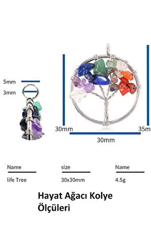Sertifikalı Doğal Lapis Lazuli Taşı Hayat Ağacı Kolye