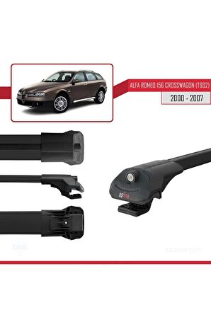 Alfa Romeo 156 Crosswagon (T932) 2000-2007 Arası ile uyumlu ACE-1 Ara Atkı Tavan Barı SİYAH