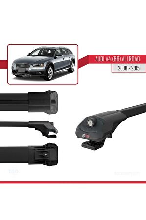 Audi A4 (B8) Allroad 2008-2015 Arası ile uyumlu ACE-1 Ara Atkı Tavan Barı SİYAH