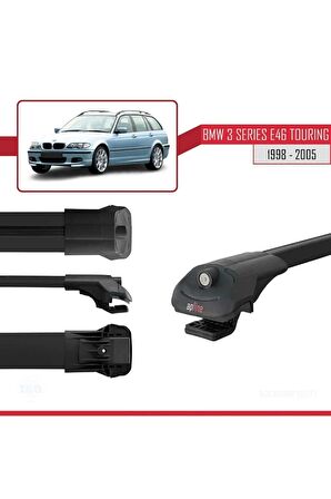 BMW 3 Serisi (E46) TOURING 1998-2005 Arası ile uyumlu ACE-1 Ara Atkı Tavan Barı SİYAH