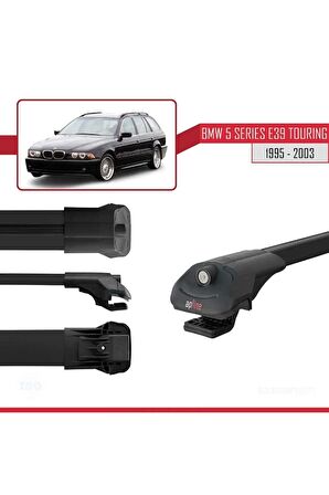 BMW 5 Serisi (E39) TOURING 1995-2003 Arası ile uyumlu ACE-1 Ara Atkı Tavan Barı SİYAH