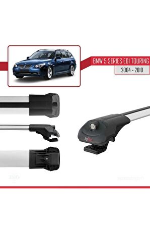 BMW 5 Serisi (E61) TOURING 2004-2010 Arası ile uyumlu ACE-1 Ara Atkı Tavan Barı GRİ