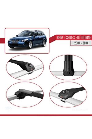 BMW 5 Serisi (E61) TOURING 2004-2010 Arası ile uyumlu ACE-1 Ara Atkı Tavan Barı SİYAH