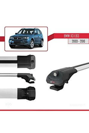 BMW X3 E83 2003-2010 Arası ile uyumlu ACE-1 Ara Atkı Tavan Barı GRİ