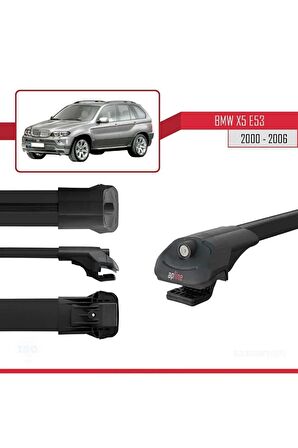 BMW X5 (E53) 2000-2006 Arası ile uyumlu ACE-1 Ara Atkı Tavan Barı SİYAH