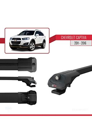 Chevrolet Captiva 2011-2016 Arası ile uyumlu ACE-1 Ara Atkı Tavan Barı SİYAH