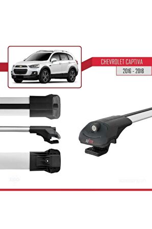 Chevrolet Captiva 2016-2018 Arası ile uyumlu ACE-1 Ara Atkı Tavan Barı GRİ