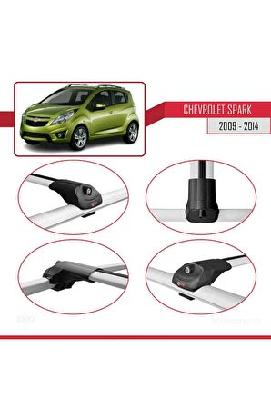 Chevrolet Spark 2009-2014 Arası ile uyumlu ACE-1 Ara Atkı Tavan Barı GRİ
