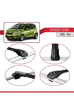Chevrolet Spark 2009-2014 Arası ile uyumlu ACE-1 Ara Atkı Tavan Barı SİYAH