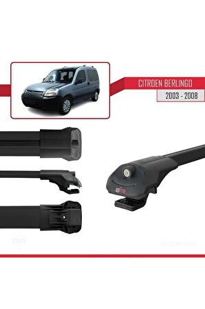 Citroen Berlingo 2003-2008 Arası ile uyumlu ACE-1 Ara Atkı Tavan Barı SİYAH