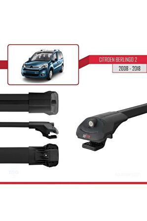 Citroen Berlingo 2008-2018 Arası ile uyumlu ACE-1 Ara Atkı Tavan Barı SİYAH