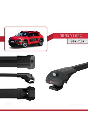 Citroen C4 Cactus 2014 ve Sonrası ile uyumlu ACE-1 Ara Atkı Tavan Barı SİYAH