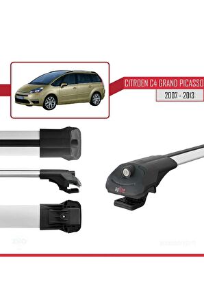 Citroen C4 Picasso 2006-2012 Arası ile uyumlu ACE-1 Ara Atkı Tavan Barı GRİ