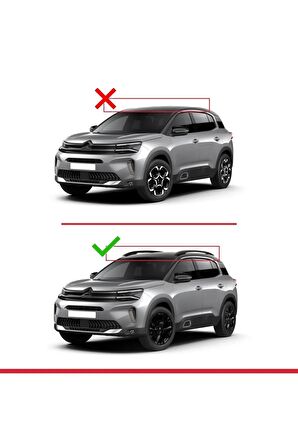 Citroen C5 Aircross 2018 ve Sonrası ile uyumlu ACE-1 Ara Atkı Tavan Barı SİYAH 3 ADET BAR