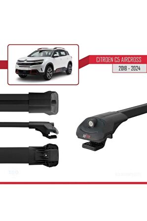 Citroen C5 Aircross 2018 ve Sonrası ile uyumlu ACE-1 Ara Atkı Tavan Barı SİYAH 3 ADET BAR