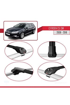Citroen C5 SW 2008-2018 Arası ile uyumlu ACE-1 Ara Atkı Tavan Barı SİYAH
