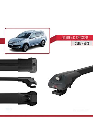 Citroen C-Crosser 2006-2013 Arası ile uyumlu ACE-1 Ara Atkı Tavan Barı SİYAH