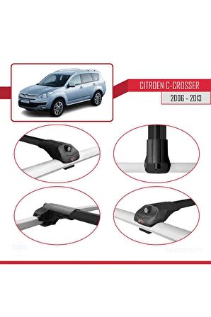 Citroen C-Crosser 2006-2013 Arası ile uyumlu ACE-1 Ara Atkı Tavan Barı SİYAH