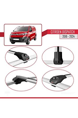 Citroen Dispatch 2019 ve Sonrası ile uyumlu ACE-1 Ara Atkı Tavan Barı GRİ