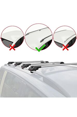 Citroen Dispatch 2019 ve Sonrası ile uyumlu ACE-1 Ara Atkı Tavan Barı GRİ 4 ADET BAR