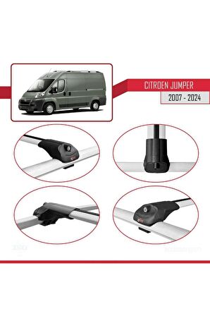Citroen Jumper 2007 ve Sonrası ile uyumlu ACE-1 Ara Atkı Tavan Barı GRİ