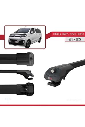 Citroen Jumpy - Space Tourer 2017 ve Sonrası ile uyumlu ACE-1 Ara Atkı Tavan Barı SİYAH