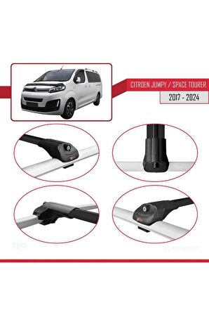Citroen Jumpy - Space Tourer 2017 ve Sonrası ile uyumlu ACE-1 Ara Atkı Tavan Barı SİYAH