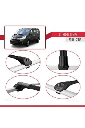 Citroen Jumpy 2007-2017 Arası ile uyumlu ACE-1 Ara Atkı Tavan Barı SİYAH