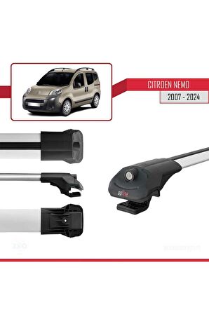Citroen Nemo 2007 ve Sonrası ile uyumlu ACE-1 Ara Atkı Tavan Barı GRİ