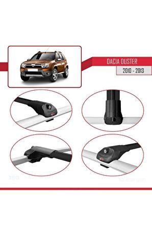 Dacia Duster 2010-2013 Arası ile uyumlu ACE-1 Ara Atkı Tavan Barı SİYAH