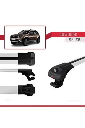 Dacia Duster 2014-2018 Arası ile uyumlu ACE-1 Ara Atkı Tavan Barı GRİ