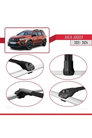 Dacia Jogger 2021 ve Sonrası ile uyumlu ACE-1 Ara Atkı Tavan Barı SİYAH