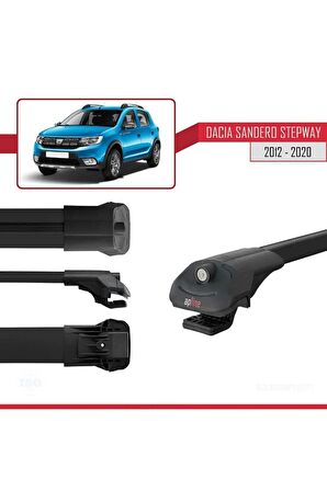 Dacia Sandero STEPWAY 2012-2020 Arası ile uyumlu ACE-1 Ara Atkı Tavan Barı SİYAH