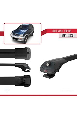 Daihatsu Terios 1997-2005 Arası ile uyumlu ACE-1 Ara Atkı Tavan Barı SİYAH