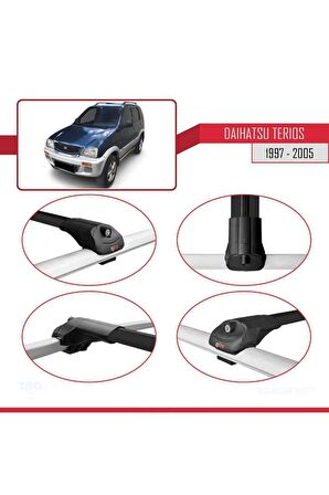 Daihatsu Terios 1997-2005 Arası ile uyumlu ACE-1 Ara Atkı Tavan Barı SİYAH