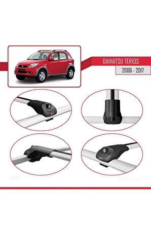 Daihatsu Terios 2006-2017 Arası ile uyumlu ACE-1 Ara Atkı Tavan Barı GRİ