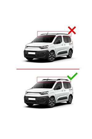 Fiat Doblo 2023 ve Sonrası ile uyumlu ACE-1 Ara Atkı Tavan Barı GRİ