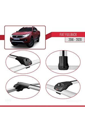 Fiat Fullback 2016-2020 Arası ile uyumlu ACE-1 Ara Atkı Tavan Barı GRİ