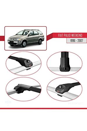 Fiat Palio WEEKEND 1996-2007 Arası ile uyumlu ACE-1 Ara Atkı Tavan Barı SİYAH 3 ADET BAR