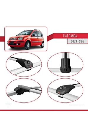 Fiat Panda 2003-2012 Arası ile uyumlu ACE-1 Ara Atkı Tavan Barı GRİ