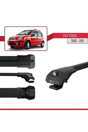 Fiat Panda 2003-2012 Arası ile uyumlu ACE-1 Ara Atkı Tavan Barı SİYAH