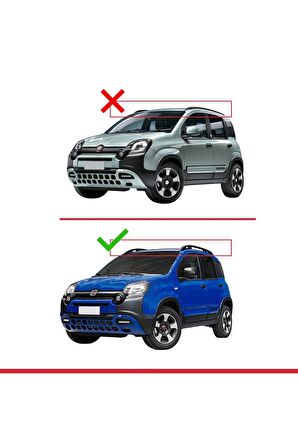 Fiat Panda Cross 2014 ve Sonrası ile uyumlu ACE-1 Ara Atkı Tavan Barı SİYAH