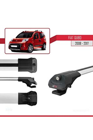 Fiat Qubo 2008-2017 Arası ile uyumlu ACE-1 Ara Atkı Tavan Barı GRİ