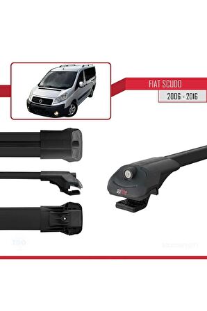 Fiat Scudo 2006-2016 Arası ile uyumlu ACE-1 Ara Atkı Tavan Barı SİYAH