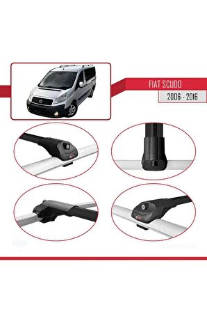 Fiat Scudo 2006-2016 Arası ile uyumlu ACE-1 Ara Atkı Tavan Barı SİYAH