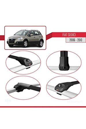 Fiat Sedici 2006-2013 Arası ile uyumlu ACE-1 Ara Atkı Tavan Barı SİYAH