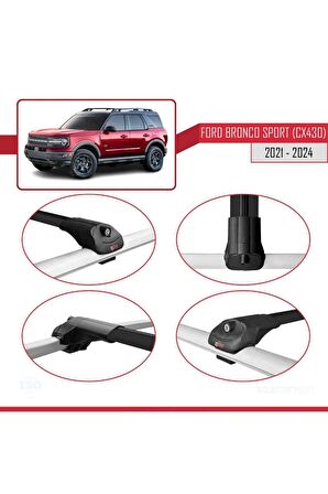Ford Bronco Sport (CX430) 2021 ve Sonrası ile uyumlu ACE-1 Ara Atkı Tavan Barı SİYAH