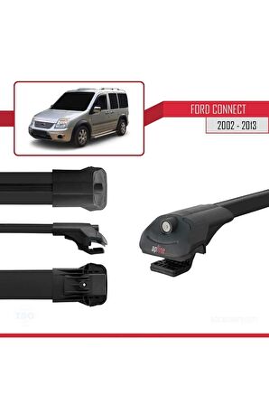 Ford Connect 2002-2013 Arası ile uyumlu ACE-1 Ara Atkı Tavan Barı SİYAH