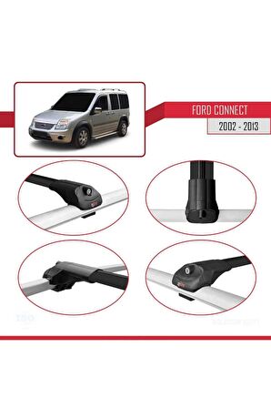 Ford Connect 2002-2013 Arası ile uyumlu ACE-1 Ara Atkı Tavan Barı SİYAH
