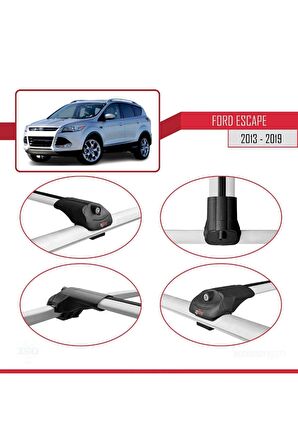 Ford Escape 2013-2019 Arası ile uyumlu ACE-1 Ara Atkı Tavan Barı GRİ